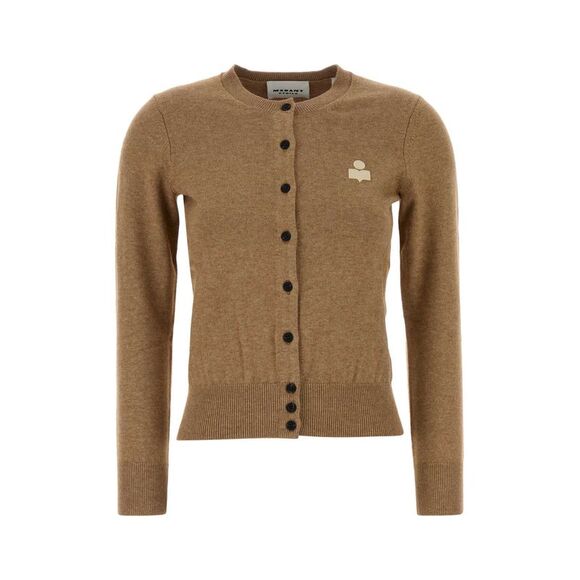 Isabel Marant Etoile Women Camel Cotton Blend Mona Cardigan